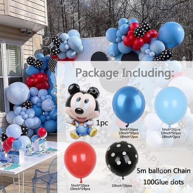 1Set Mickey Mouse Party Decoration Balloons