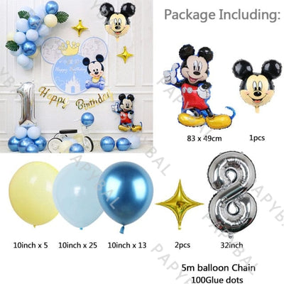 1Set Mickey Mouse Party Decoration Balloons