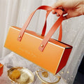 Bronzing Portable Paper Box Leather Portable Rope Chocolate Candy Packaging Birthday Party New Year Gift Decoration