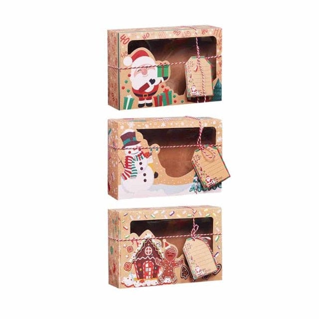 Kraft Paper Christmas Cookie Gift Box