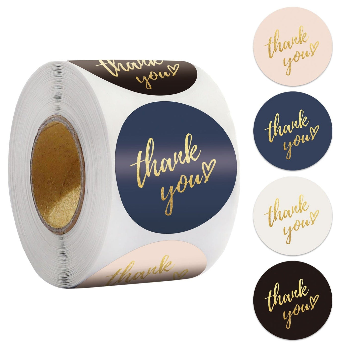 50-500pcs 1inch "Thank You" Stickers