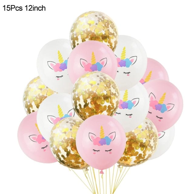 1Set Rainbow Unicorn Balloon Decorations