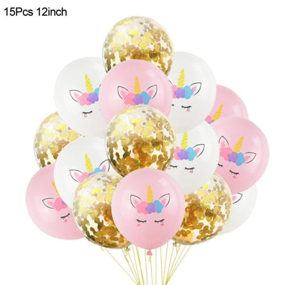 1Set Rainbow Unicorn Balloon Decorations