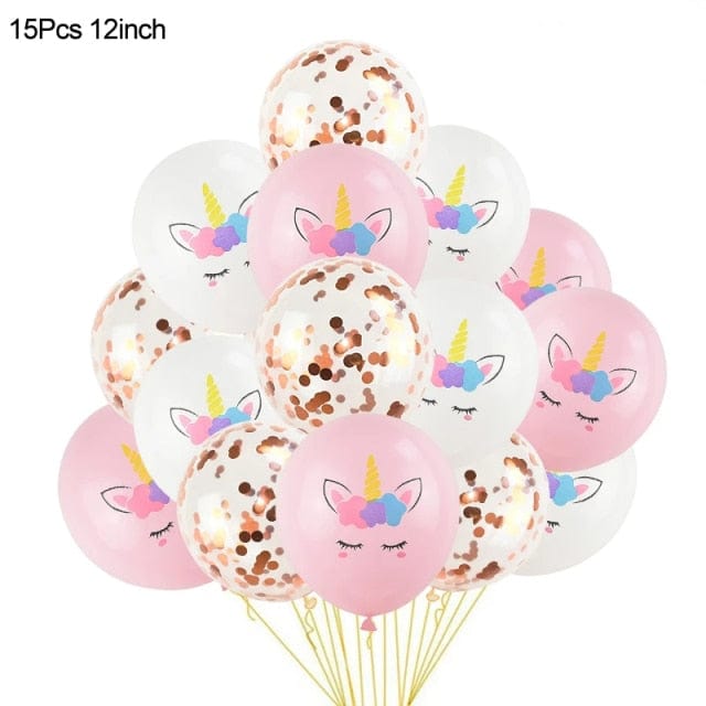 1Set Rainbow Unicorn Balloon Decorations