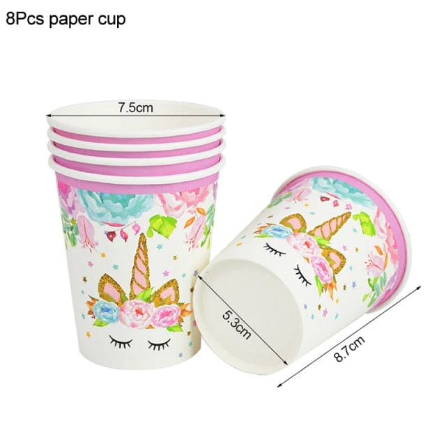 1Set Rainbow Unicorn Balloon Decorations