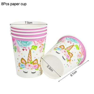 1Set Rainbow Unicorn Balloon Decorations