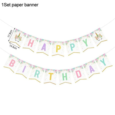 1Set Rainbow Unicorn Balloon Decorations