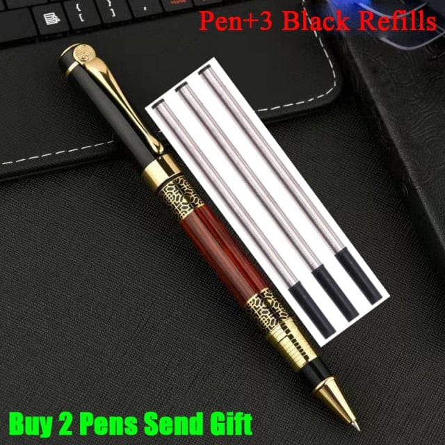 High Quality Full Metal Brand Roller Ballpoint Pen Office Executive Business Men Writing Pen Buy 2 Send Gift