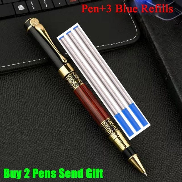 High Quality Full Metal Brand Roller Ballpoint Pen Office Executive Business Men Writing Pen Buy 2 Send Gift