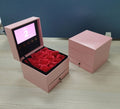 High Quality Luxury Box Video Screen Prensentation Art Style Video Jewelry Watch Advertising Display Lcd Screen Pink Gift Box