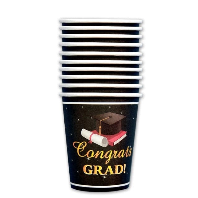 Graduation Season Holiday Party Disposable Tableware Supplies Show Paper Plate Cup Paper Towel BAG